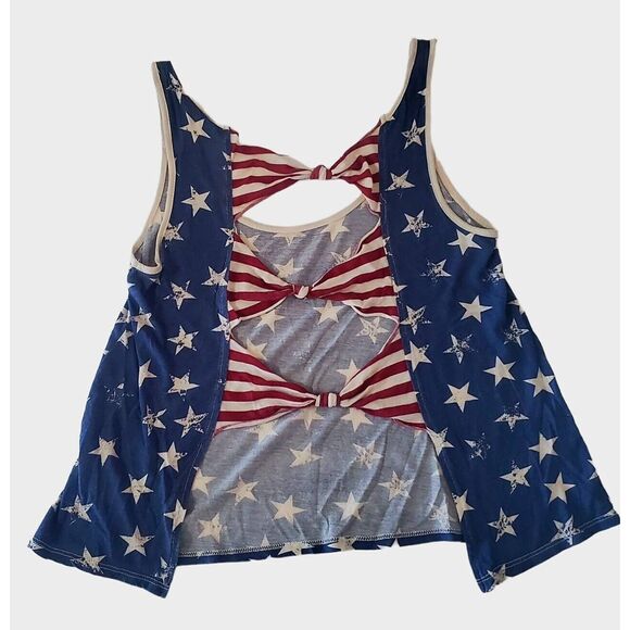 Other Fellow Flag Tank Top with Open Back Size Small - Picture 2 of 2
